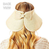 Always On Vacay Message Roll Up Foldable Visor Sun Hat