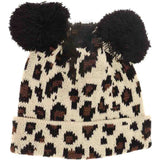 Baby Leopard Double Pom C.C Beanie