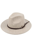 C.C Vegan Felt Leather Trim Heather Color Hat