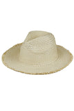 Frayed Solid Straw Hat