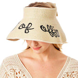 Out Of Office Message Roll Up Foldable Visor Sun Hat