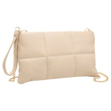 Quilted Solid Faux Leather Crossbody Bag