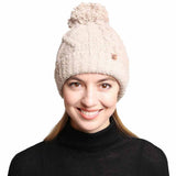 Solid Color Cable Knit Beanie Hats