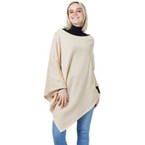 Textured Jersey Poncho Ruana Wrap