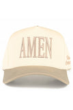 C.C AMEN Embroidered Letter Two Tone Trucker Hat