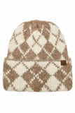 C.C Argyle Pattern Cuff Beanie Winter Hat