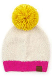 C.C Knitted Sherpa Soft Beanie With Color