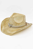 Silver bull Head and Multi Band Handmade Vintage Cowboy Hat