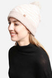 ZEBRA KNIT POM POM LINING BEANIE