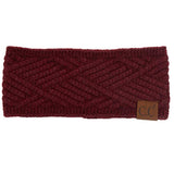 C.C Diagonal Stripes Criss Cross Pattern Earmuff Headband