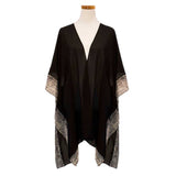 Animal Border Chiffon Kimono Poncho