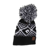 Aztec Multi-Colored Pom C.C Beanie