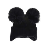 BABY Ear Flap Double Pom C.C Beanie
