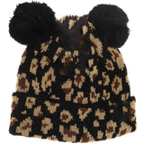 Baby Leopard Double Pom C.C Beanie