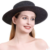 Black Band Straw Sun Hat