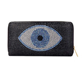 Bling Evil Eye Zipper Wallet
