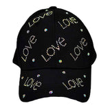 Bling Love Message Patterned Baseball Cap