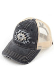 C.C Aztec Patch Mesh Pony Cap