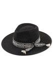 C.C Aztec Trim Vegan Felt Panama Hat