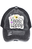 C.C BEE HAPPY PATCH VINTAGE PONY CAP