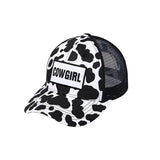 C.C Cowgirl in Cow Pattern Baseball Cap
