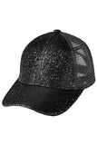 C.C Criss Cross Glitter Mesh Baseball Cap