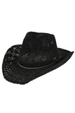 C.C Women's Horseshoe Lace Knitting Cowboy Hat