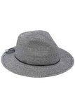 C.C Women's Lurex Paper Straw Panama Sun Hat