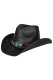 C.C Mixed Ethnic Bead Trim Band Cowboy Hat