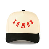 C.C ROWDY Letter Embroidered Two Tone Trucker Cap