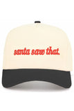 C.C SANTA SAW THAT Letter Christmas Theme Trucker Hat Baseball Cap