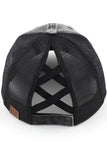 C.C SMILE CRISS-CROSS PONY CAP