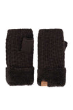 C.C Smocking Stitch Pattern Fingerless Gloves