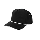 C.C Solid Corduroy Snapback Trucker Cap with Rope