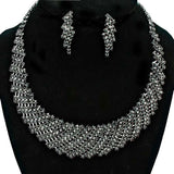 Crystal Rhinestone Round Collar Necklace