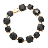Women's Cushion Square Stone Link Evening Bracelet