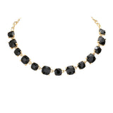 Women's Cushion Square Stone Link Evening Necklace