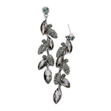 Crystal Marquise Cluster Drop Evening Earrings