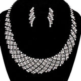 Crystal Rhinestone Round Collar Necklace