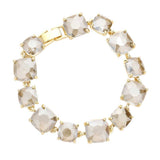 Women's Cushion Square Stone Link Evening Bracelet