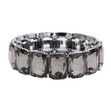 Emerald Cut Stone Stretch Evening Bracelet