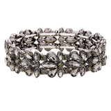 Floral Crystal Stretch Evening Bracelet