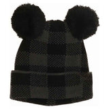BABY Buffalo Plaid Pom Pom C.C Beanie