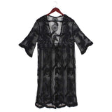 Dream Catcher Lace Long Cover Up Kimono Poncho
