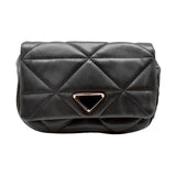 Faux Leather Rectangle Clutch Crossbody Bag