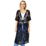 Flower Vintage Lace Long Cover Up Kimono Poncho
