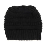 Fuzzy Lined Solid Classic C.C Beanie Tail