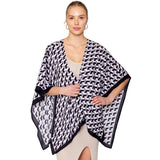 Geometric Pattern Print Ruana Poncho