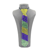 Mardi Gras Bling Neck Tie Necklace