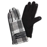 Herringbone Woven Button Gloves